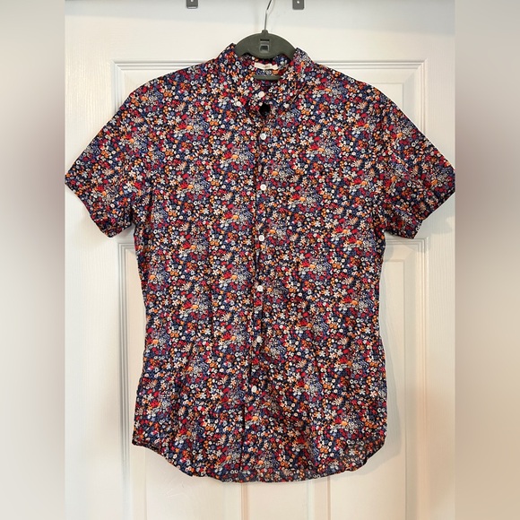J. Crew Other - J. Crew Red and Blue Casual Button Down Shirt Liberty Fabric collection
